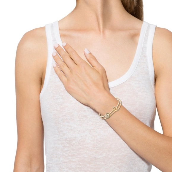 NWOT Alexis Bittar Faux Pearl Liquid Coil Bangle - Picture 5 of 5